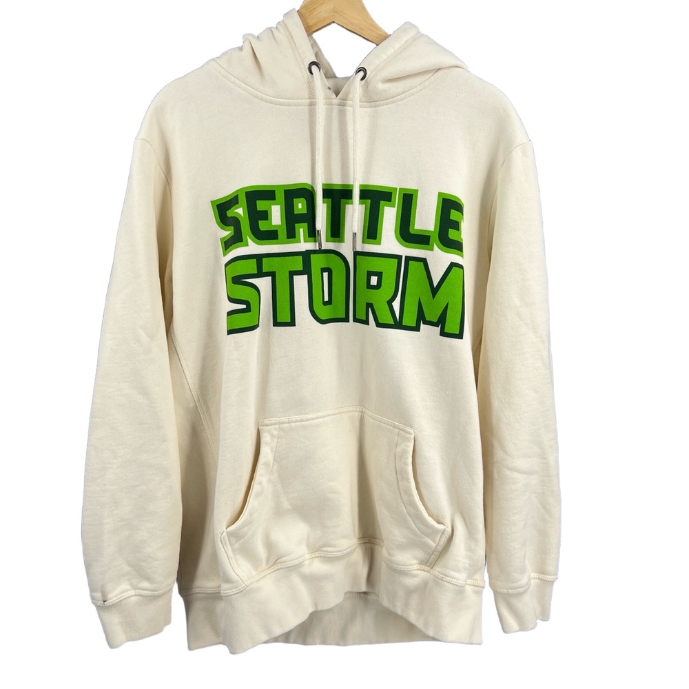 Seattle Storm WNBA 4X‎ Champion Hoodie Playa Society Cream Fleece Organic XL